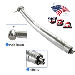 Dental Mini Small Head High Speed Handpiece Pedo Pediatric Push Button 4 Holes