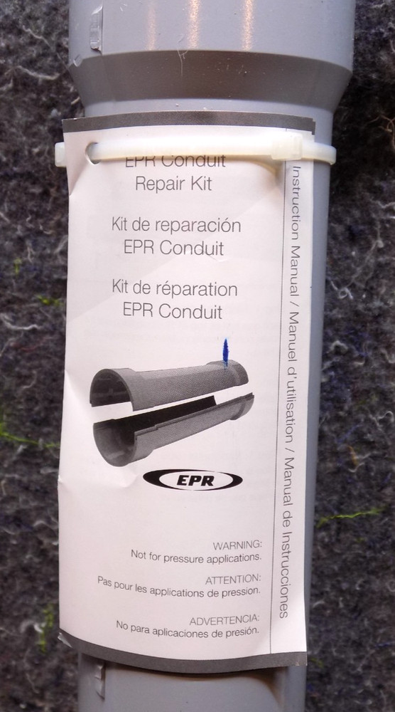 New in box! Kraloy 077980 EPR35 2″ x 24″ long PVC Conduit Repair Kit – 2 per box