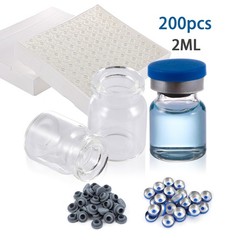 2mL Glass Vials Headspace GC Sample Vials w/ 13mm Caps 100/200/500/1000 Pack