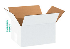 100 8x6x4″ Cardboard Corrugated Boxes White Great up to 65 lbs by Shipping Depot