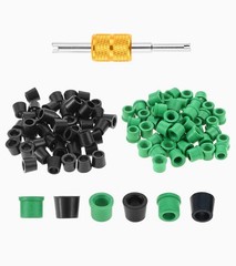 Mtsooning 100 PCS HVAC 1/4″ Quick Coupler Charging Gaskets, O-Ring Green