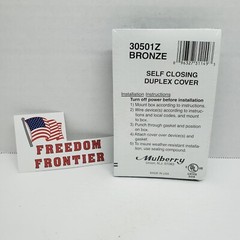 Mulberry Weatherproof 1 Gang Dupl. Cover for Wet Locations Metal Bronze #30501Z