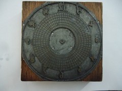 Vintage Copper Print Block for a Clock Dial 4.25″