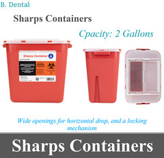 2/Pk Sharps Container 2 Gallons | Biohazard Needle and Syringe Disposal Lock Top