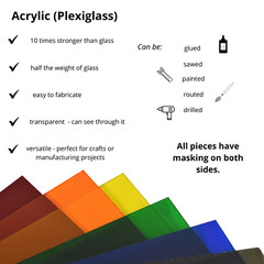 BuyPlastic 2423 Red Transparent Colored Acrylic Sheet 1/4″ x 24″ x 36″