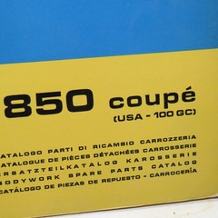 Fiat 850 COUPE USA 100 GC BODYWORK Spare Parts List Catalog Manual Book 100GC