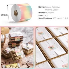 2″ Square Round Direct Thermal Labels Self-Adhesive Circle Sticker DIY Design US