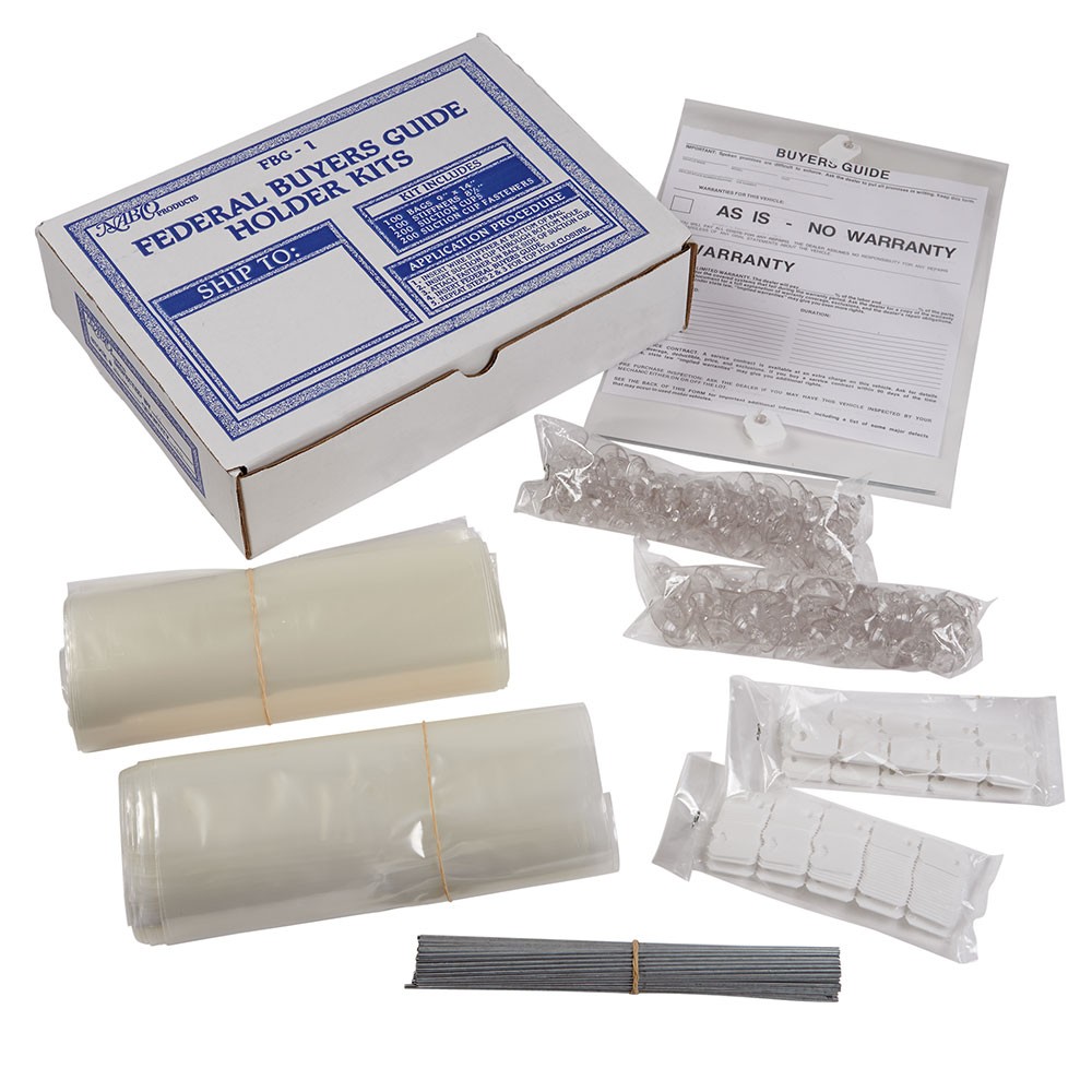 SSWBasics Buyers Guide Holder Kit With Suction Cups- Car Dealership Supplies
