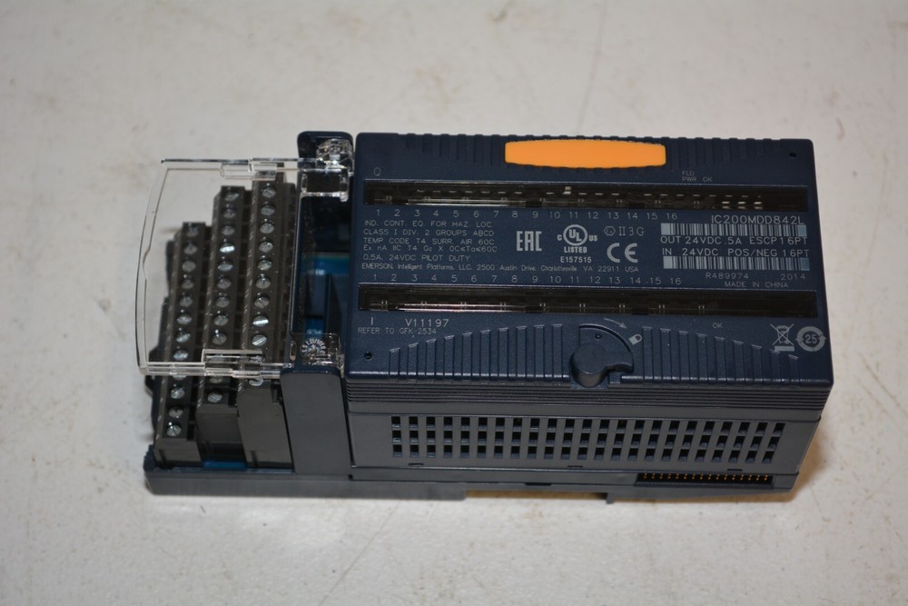 ^ GE Fanuc PLC IC200MDD842L Input / Output Module ESCP16PT #W5341