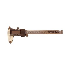 Pittsburgh Digital Caliper with Metric and SAE Fractional Readings Gray 6″