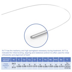 AZDENT Dental Orthodontic Round Arch Wires Super Elastic Niti Nature Form