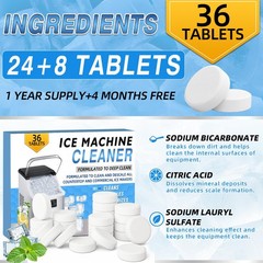 Ice Machine Cleaner Tablets Descaler (36 Pack) – 36 Count (Pack of 1)