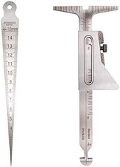 Weld Gauge Set Hi-Lo Welding Gauge and 1/32-5/8 Inch 1-15mm Taper Gauge Stainles