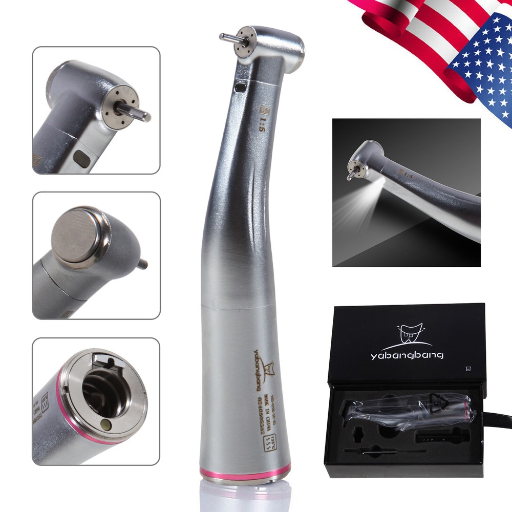 Dental 1:5 Increasing Contra Angle LED Optic Handpiece Fit NSK Electric Motor SA