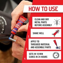 Loctite Threadlocker Blue 242 – Removable Thread Lock Glue for Nuts, Bolts,6 ml