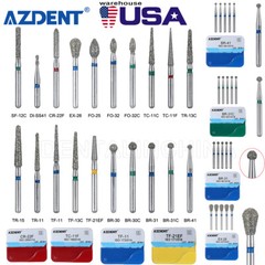 100pcs Dental Diamond Burs Medium Friction Grip 1.6MM for High Speed Handpiece