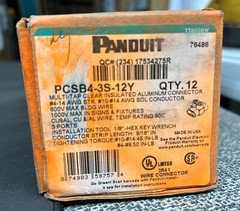 Panduit PCSB4-3S-12Y Multi-Tap Connector Double Sided Clear 4-14