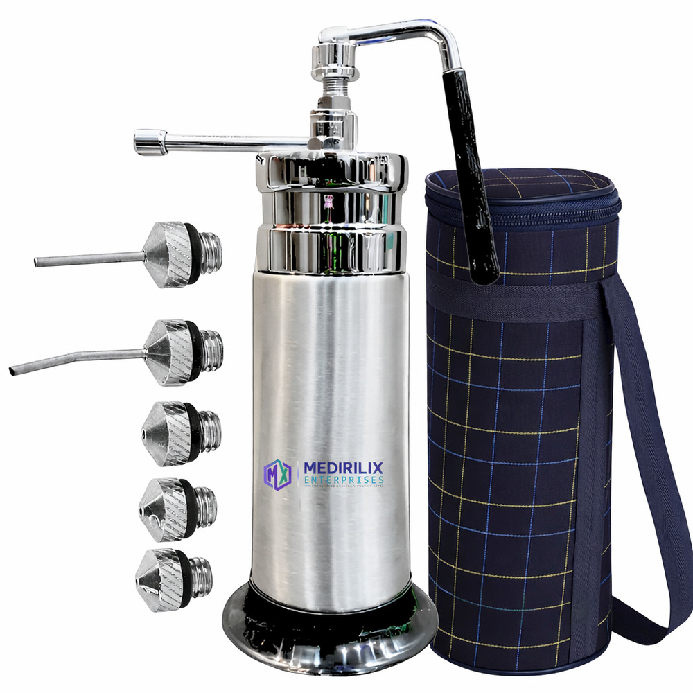 Mini Cryo Can Liquid Nitrogen 350 ML Empty Cryo Can 5 Extra Probe Metal Body