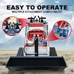 Compact stand-up tracked mini skid steer loader Runtong R420 Engine US in Stock