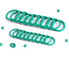 2.2mm Cross Section O Rings FKM Rubber 6mm-80mm OD Oil Resistant Seals (Green)