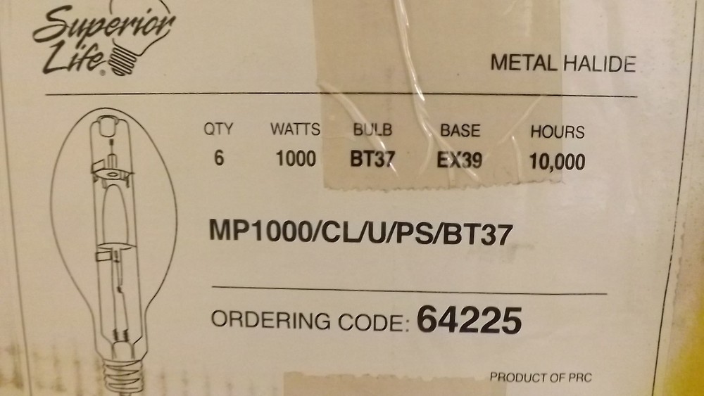 SUPERIOR LIFE MP1000/CL/BU/BT37/4K/PS/MOG/M141 Light Bulb ONE BULB 18-A