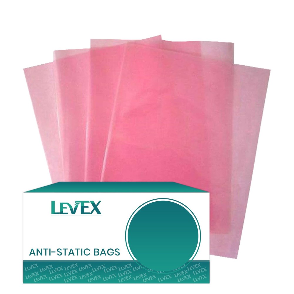 16″ x 18″ Pink Open Ended Flat Top Anti-Static AntiStatic Bags 4mil Electronic