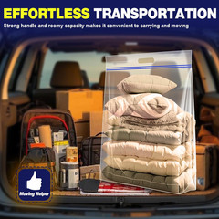 25 Gallon Jumbo Storage Bags, 35″ x 24″ Clear Plastic Zipper Bags with Handle…