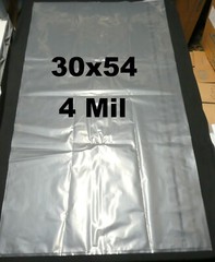Two EXTRA LARGE Bags 30”x 54” Clear 4 Mil EXTRA THICK Storage Bags 30 x 54