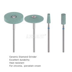 AZDENT Dental Lab Ceramic Diamond Burs HP/RA Polish Grinder Zirconia Porcelain