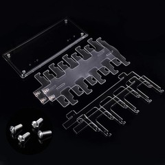 Lamoutor 2 Row Sunglasses Rack Holder Glasses Display Stand Transparent Color