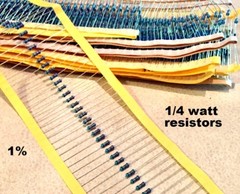 10 pcs 1 MEG ohm 1/4W 0.25W 1% Metal Film Resistor