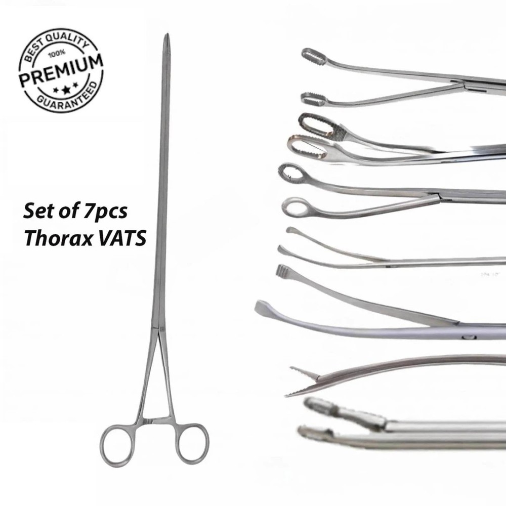 Set of 7pcs Thorax VATS Surgical Instruments