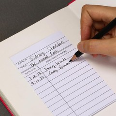 100 Count Library Cards, Checkout Catalog Book Card,Library Checkout Index Cards