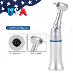 1-10* Dental Slow Low Speed Handpiece Push Button Contra Angle w/ FG 1.6MM Head