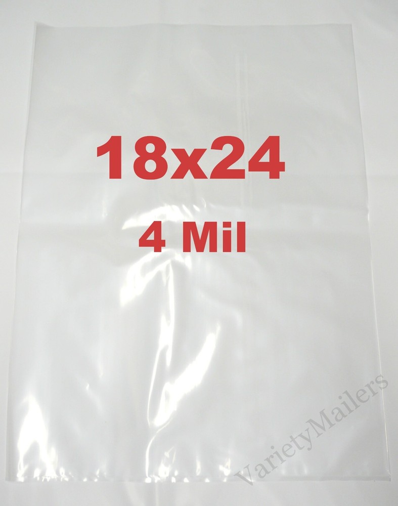 2 LARGE Plastic Storage Bags 18”x 24” EXTRA THICK 4 Mil Bags 18×24