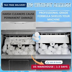 Ice Machine Cleaner Tablets Descaler 36 Pack, Countertop Ice Maker Cleaner Table