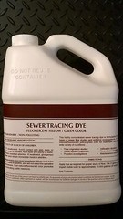 FLUORESCENT green / yellow SEWER TRACING DYE 2 gallons SUPER CONCENTRATED P.C.S.