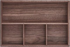 Wood Organizer TrayBlack WalnutDesk & Drawer Storage Box Walnut Master