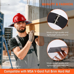 Premium Hard Hat Visor Compatible with MSA V-Gard Full Brim Hard Hat Sun Shade,