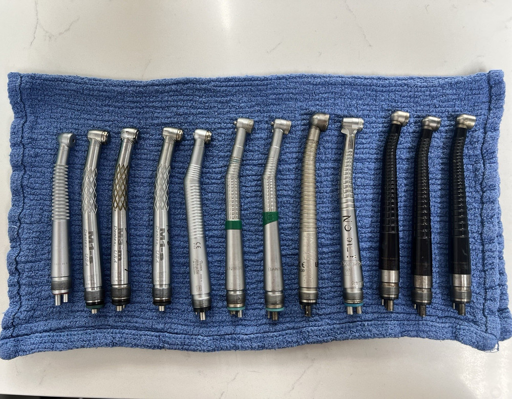 Dentsply Midwest High Speed Contra Angle Handpiece Lot, Autochuck 4-Hole