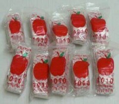 1000 Apple Baggies 1.0 x 1.0″ Mini Zip lock Bags 1010 RED Dog design