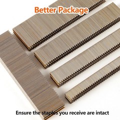 2000-Count 18 Gauge 1/4 Inch Narrow Crown Staples (1/2″+3/4″+1″+1-1/4″+1-1/2″),