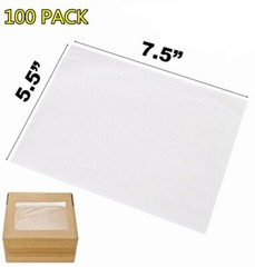 100x 7.5×5.5 Clear Packing Invoice List Pouches Shipping Label Envelope Adhesive