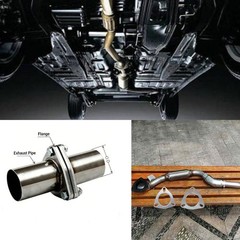 2 PCS 2.5 Inch 3 Bolt Exhaust Flange Connection Kit, Stainless Steel Exhaust Fla