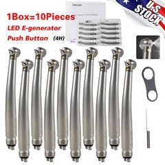 1-10pcs ASKEADNT Dental E-Generator High Speed LED Handpiece 3 Way4 Hole Turbine