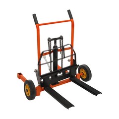 440lbs Hydraulic Material Lift Winch Stacker Adjustable Pallet Dolly Lift 15.7in