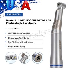 LED Contra Angle Fiber E-generator Low Speed Handpiece Dental DT