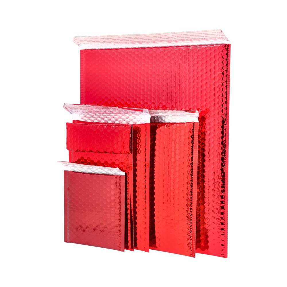 Glamour Red Poly Bubble Mailers 13.75″x11″ Durable Padded Envelope 50 Pack