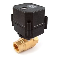 3/8″ NPT Motorized Ball Valve Body 9, 12V to 24V AC / DC 3-wire Brass FKM/PTFE