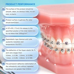 AZDENT Dental Orthodontic Ni-Ti Arch Wire Round/Bracket Braces Roth MBT Full Set